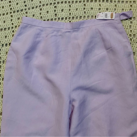 Talbots NWT Silk Linen Lilac Dress Pants - Picture 5 of 9